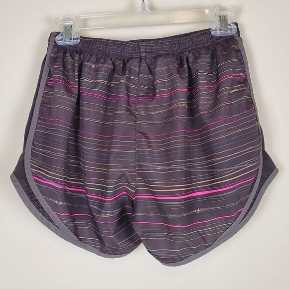 Nike Brown Striped Lined Running Shorts Size medium - Picture 2 of 6